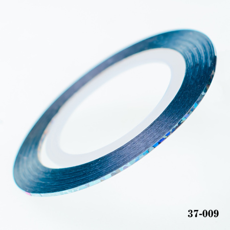 Клейкая лента для дизайна ногтей лазерная голубая толщина 1 мм. 20 м.