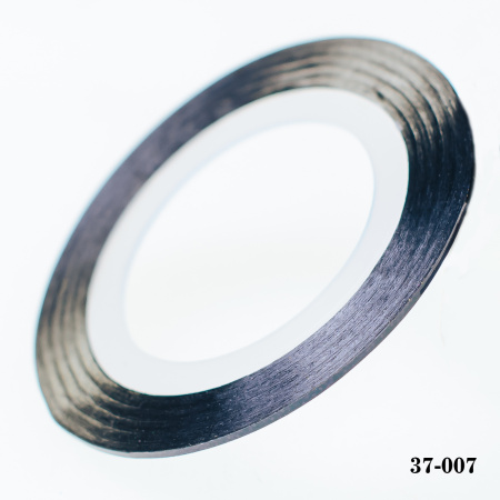 Клейкая лента для дизайна ногтей черная толщина 1 мм. 20 м.