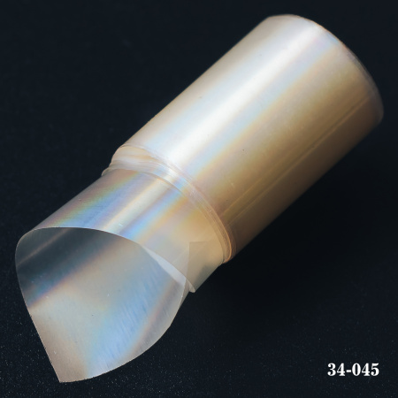 Фольга для литья Hanami голографическая, Туманный Лазер, прозрачный 1м.