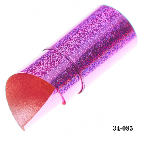 Фольга для литья Hanami голографическая, Мелкий песок, розовый 1м.
