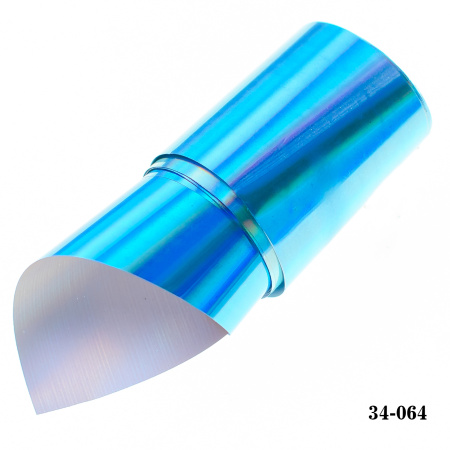 Фольга для литья Hanami голографическая, Лазер, голубой 1м.