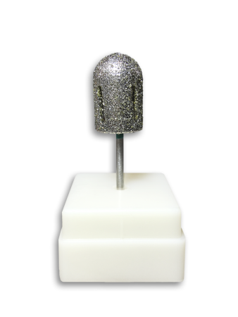 Фреза алмазная "ТВИСТЕР" цилиндр закругленный грубый с подставкой 16 мм