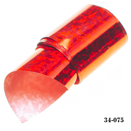 Фольга для литья Hanami голографическая, Абстракция, красный 1м.