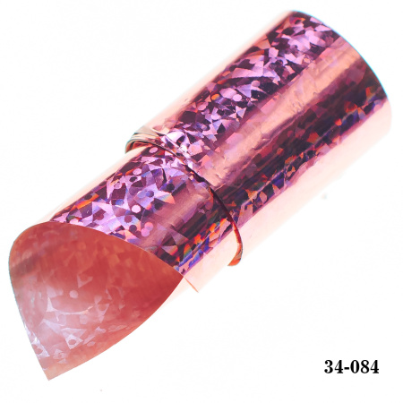 Фольга для литья Hanami голографическая, Абстракция, светло-розовый 1м.