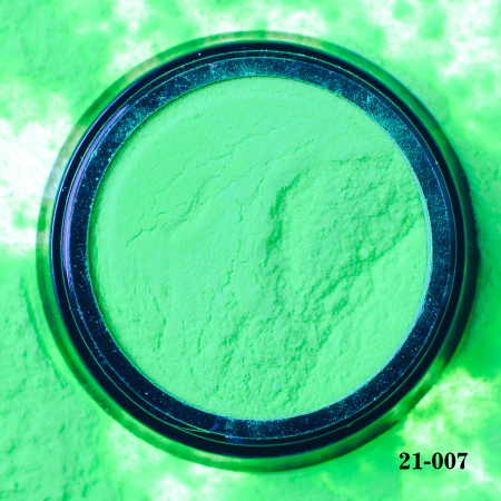 Акриловая пудра Hanami однотонная, зелёный неон 2 гр.