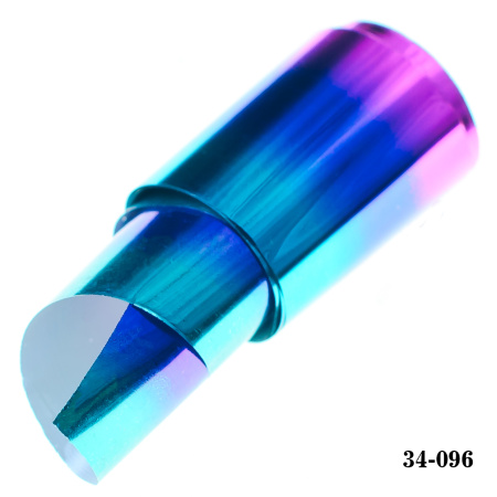 Фольга для литья Hanami глянцевая, градиент (розовый, синий, голубой) 1м.