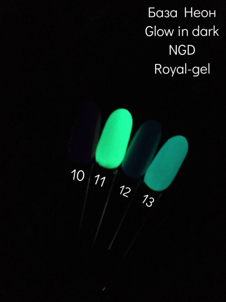 База Royal-gel камуфлирующая "Неон GLOW IN DARK" 10 мл. NGD10