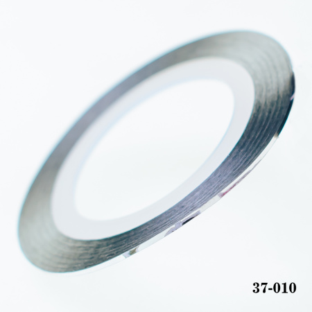 Клейкая лента для дизайна ногтей серебро толщина 1 мм. 20 м.