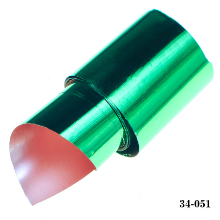 Фольга для литья Hanami глянцевая, светло-зелёный 1м.