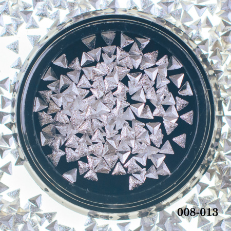 Металлический дизайн Hanami 3D Треугольник, серебро 2 гр.