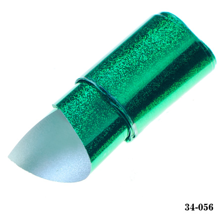Фольга для литья Hanami голографическая, Мелкий песок, зелёный 1м.